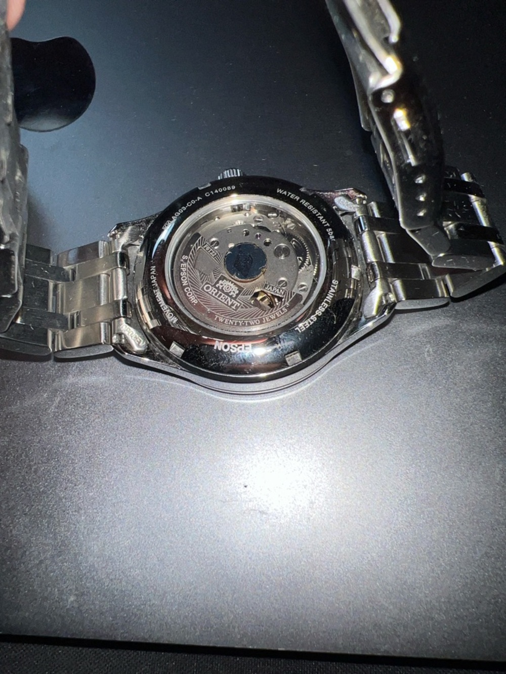 Orient Men’s Stainless Steel Open Heart Watch - Silver Dial - Picture 2 of 2